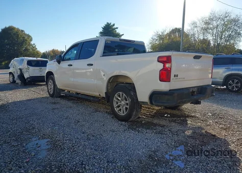 2021 Chevrolet Silverado 1500 4Wd Short Bed Wt из США, поврежденный, VIN 3GCUYAEF7MG208665